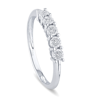 Ring Bliss Woman Bi rugiada in White Gold Diamante 20115744